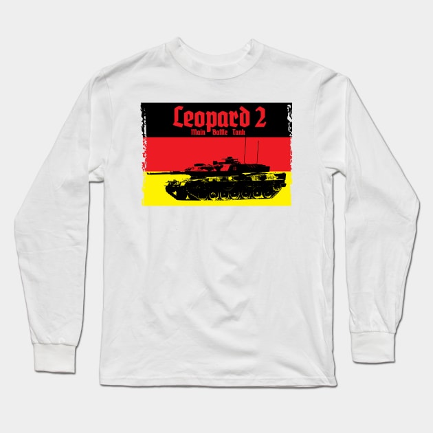 Leopard 2 Main Battle Tank Long Sleeve T-Shirt by Illustratorator